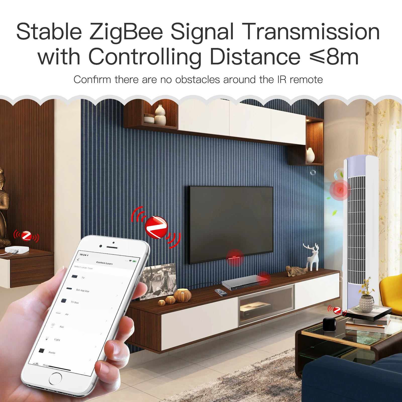 ZIGBEE Infrared Remote Control Tuya Smart Home Wireless Remote Controller All in One Automation System Wired ZigBee Hub Required