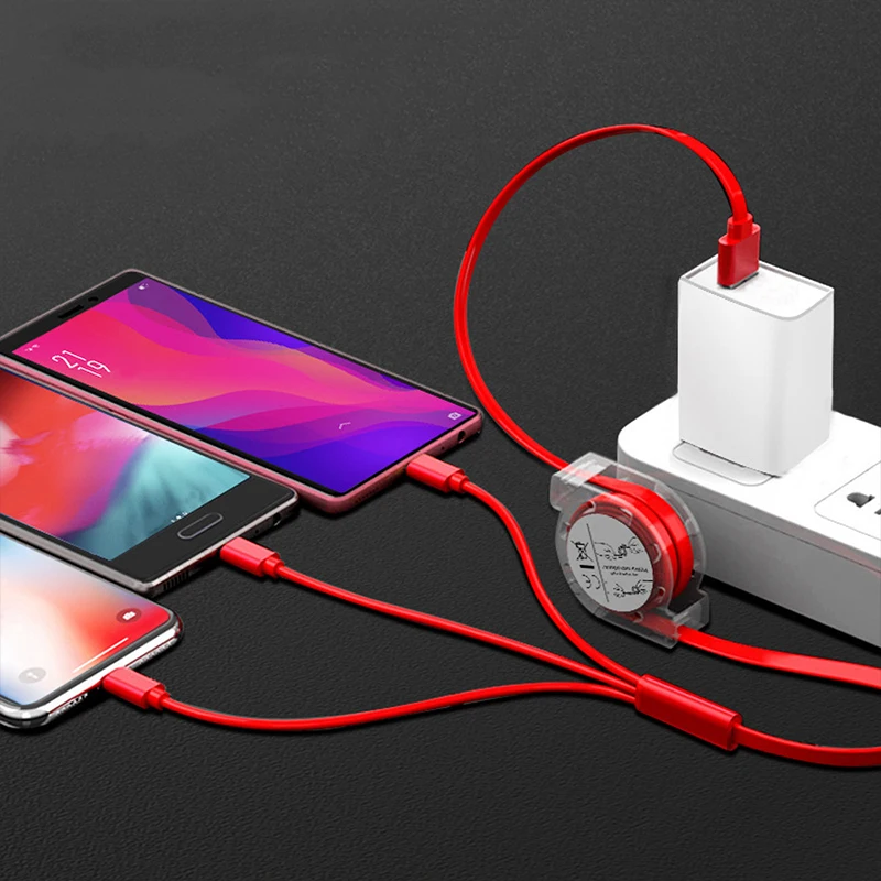 Зарядное устройство для мобильного телефона 3 в 1 usb-кабель для быстрой зарядки
