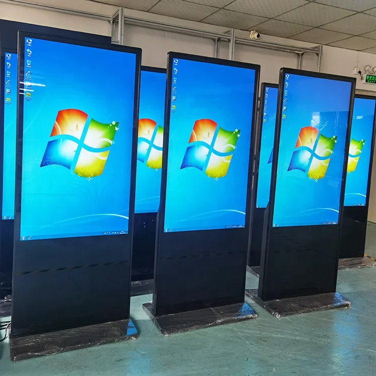 Factory Floor Stand Touch Kiosk Advertising Screen Touch Kiosk Digital Signage and Displays Advertising Players