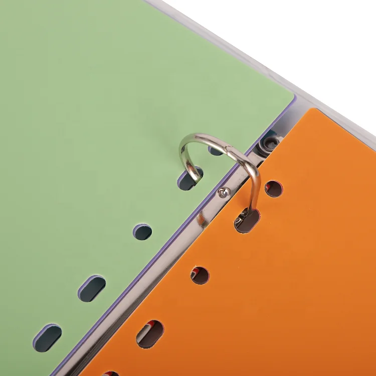 AFFISURE Assorted Color A4 Extra Wide 6 Part Plastic File Dividers with Blank Multicolor Tabs for Ring Binder