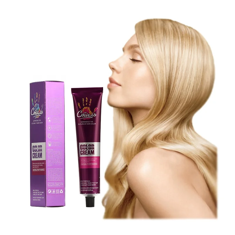 NEW HOT Private Label Light Blonde Hair Color Cream Hair Dye for Professional Salon Low Ammonia Mild Formula Hair Coloring Cream