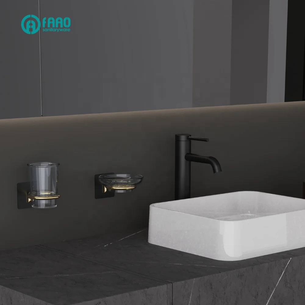 FAAO OEM Modern Accessories Bathroom Decor Luxury Toilet Stainless Steel Bathroom Accessories 6 Pieces Set