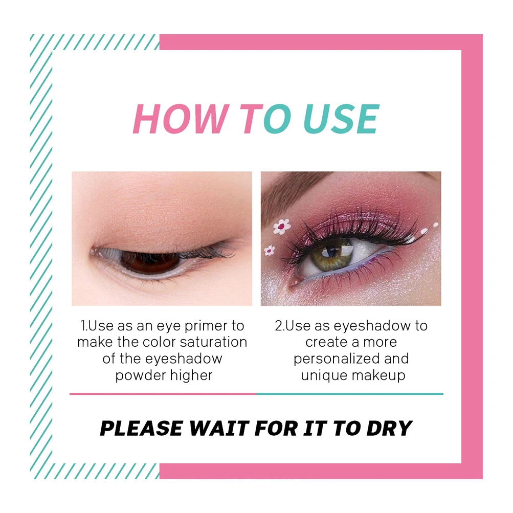 6 цветов трубка белая коробка Тени для век Грунтовка легко наносится индивидуальному заказу