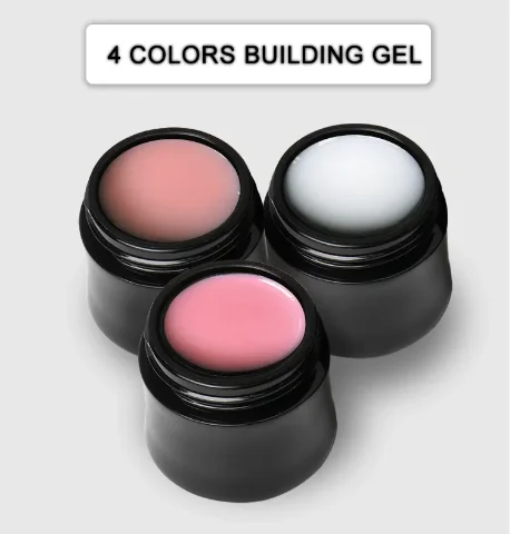 HS 10ml UV LED Clear  Gaoy Soft Nail Polish with Quick Building Gel 4 Colors for Nails