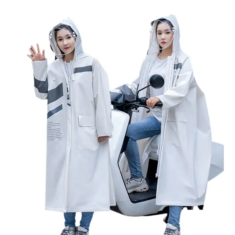 Customized back logo Raincoats  men's long full body storm-proof motorcycle single suit female adult riding rain coat