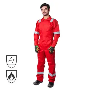 CE Certificate NFPA 2112 Anti-Static FR Cotton Ultima Oil Drill Fire Proof Offshore Marine Shipyard Uniform Coverall for Seaman