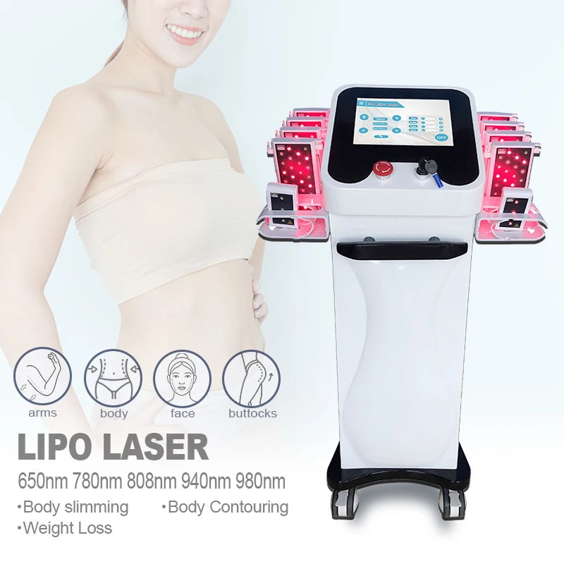 160/209mw LLLT 650nm Red Light Therapy 5D/6D Lipolaser Machine for Fat Burn  Weight Loss Body Slimming Cellulite Reduction System