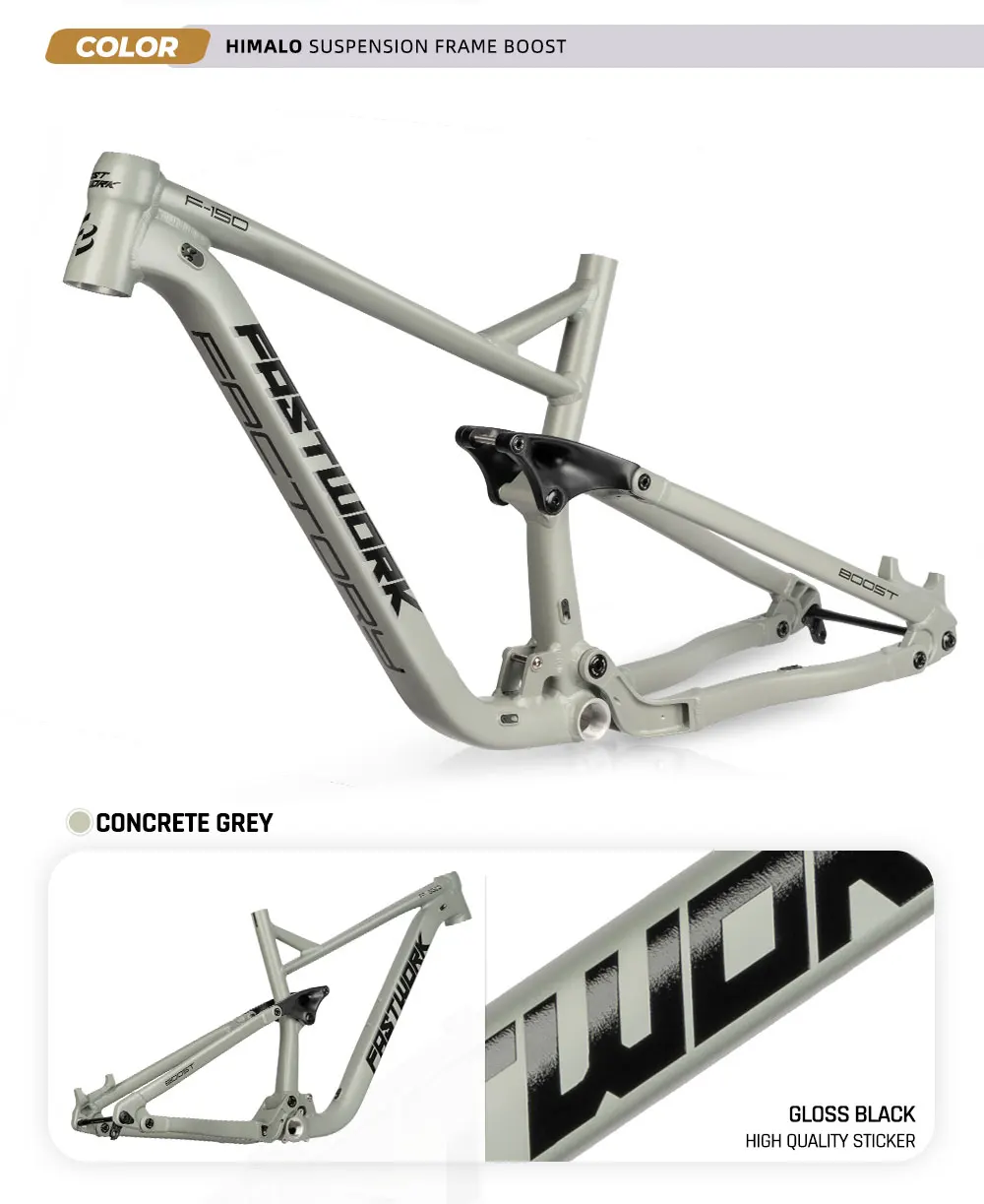 Aluminium MTB Rahmen mit Vollfederung 27.5"/29" - 2 Jahre Garantie