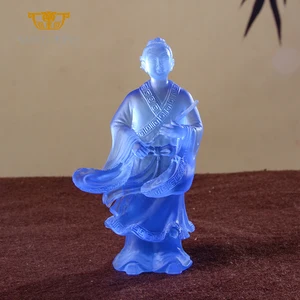 The Eight Immortals Crystal Chinese Traditional Buddha Set Carved Carving Crafts Buddha Sculpture