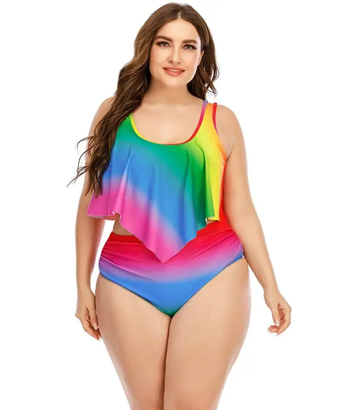 rainbow plus size bathing suits