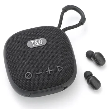 New 2 in 1 Wireless Portable Speaker charging box TWS Earphone TG813 Bluetooth Speaker with Earbuds