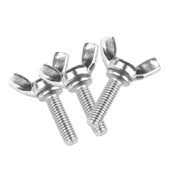 5/10 Set Di Bulloni A Farfalla M3 M4 M5 M6 M8 M10 E Dadi Esagonali In - Foto 6