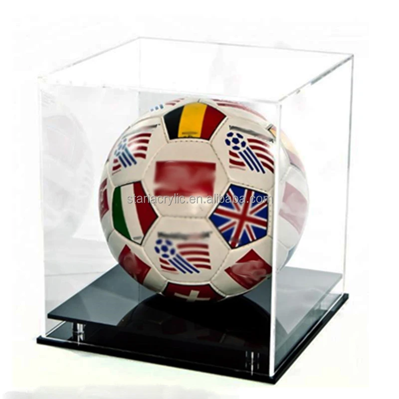 クリアアクリル サッカーボールディスプレイケース デスクトップ用