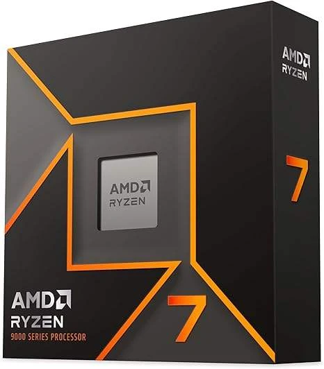 AMD Ryzen 7 9700X 8-core, 16-thread unlocked desktop processor, 8-core AM5 Zen5, game cache boost frequency boxed CPU