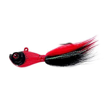 168g 6oz Heavy Metal Lure Jig Lead Head Real Feather Saltwater SWIMBAIT Bucktail for Sea Fishing Trout – Soft Lure – view 5