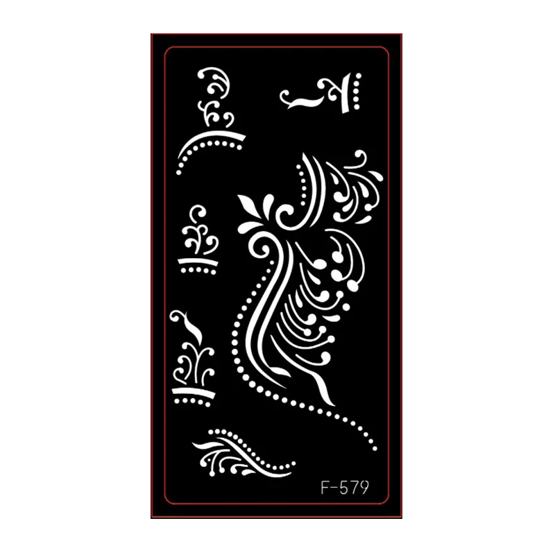 Big Temporary Water Transfer Printing Custom Design Henna Tattoos Stencil Stickers