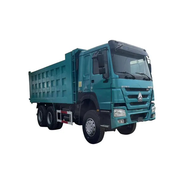 Used howo export red dump trucks 375hp 371hp  urban construction waste truck 6x4 8x4 garbage carrier heavy duty truck