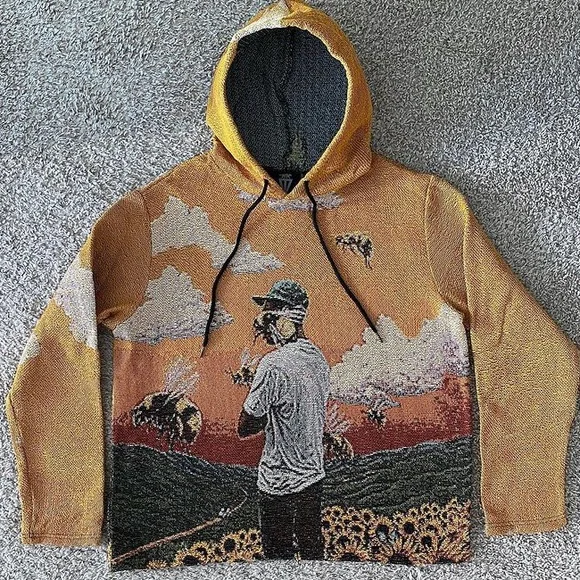 Wholesale Custom Tapestry Heavyweight Hoodie Tapestry Sweater Fashion