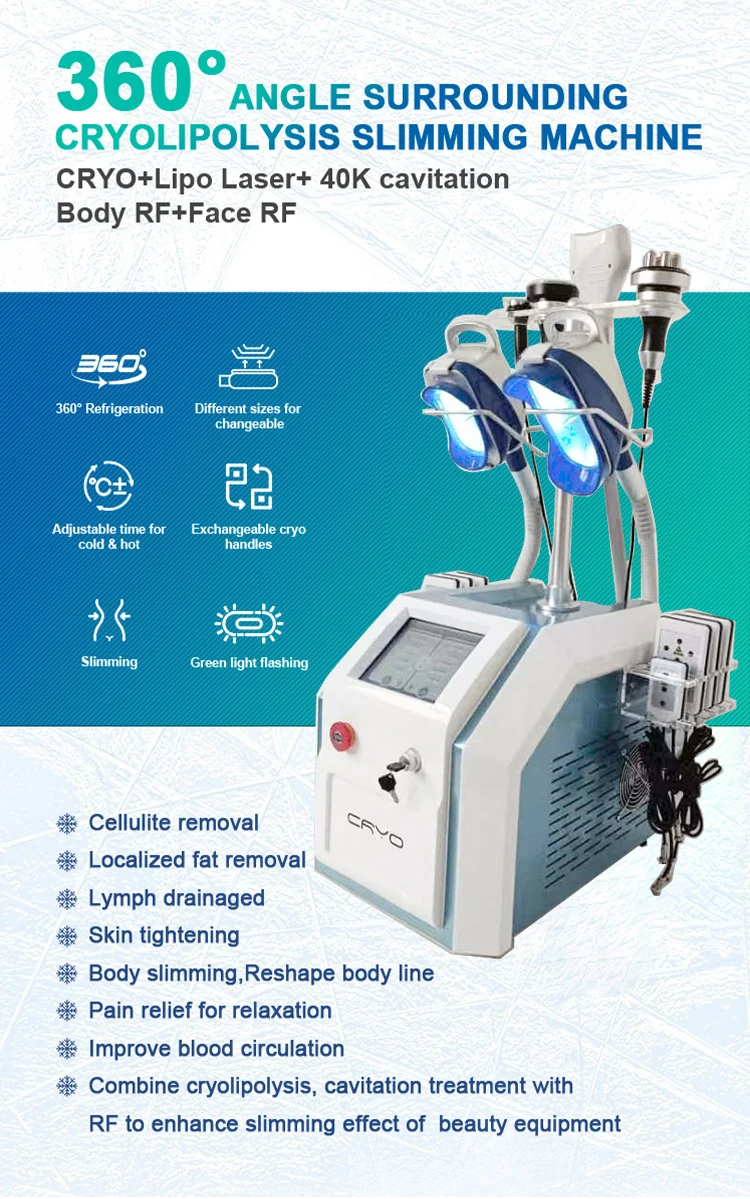 360 Fat Freezing Machine Cryolipolysis Body Slimming Skin Tighten ...