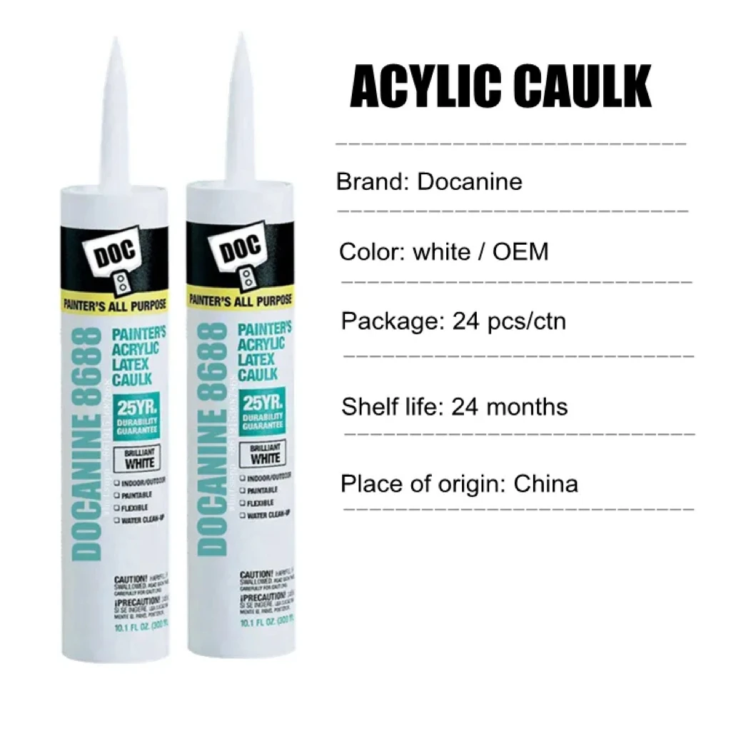 Acrylic Silicone Rain Proof Caulk Caulking Sealant Sellador Acrilico