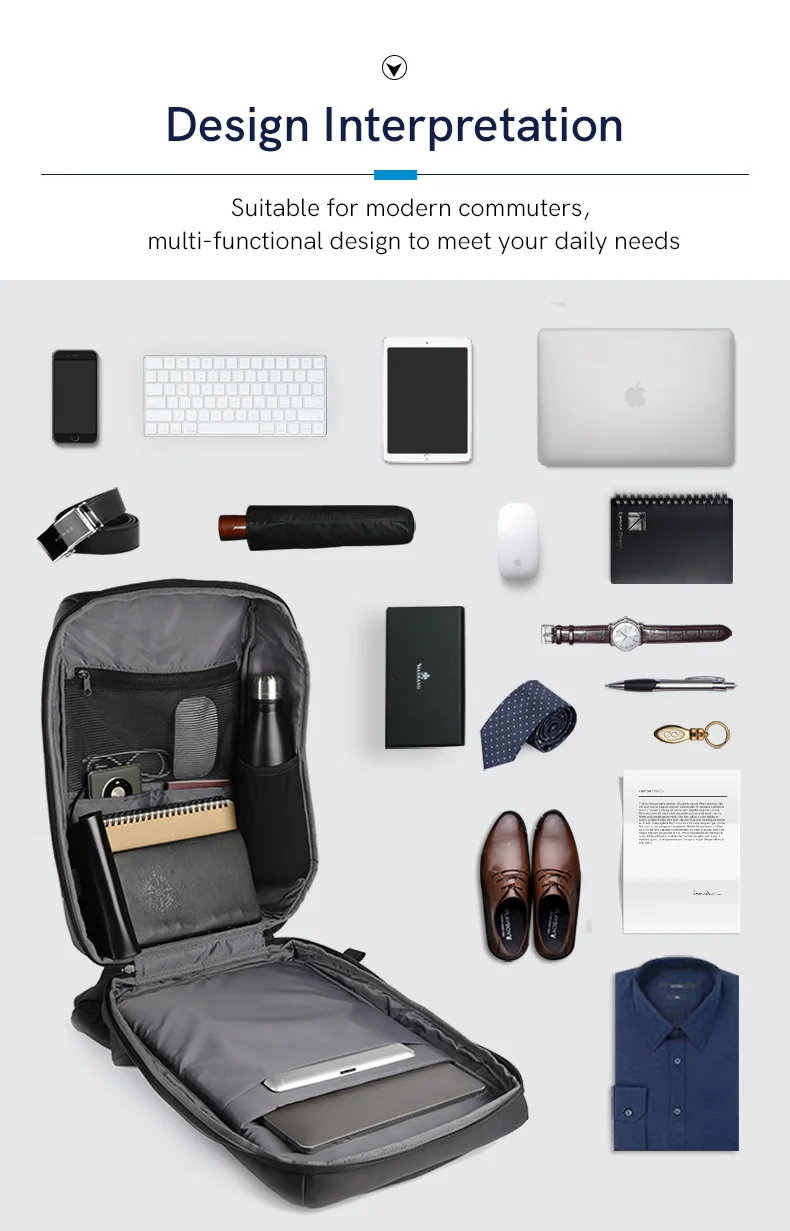 Newest Arrival Business Laptop Backpack Commuting Bag Usb Charging Bag