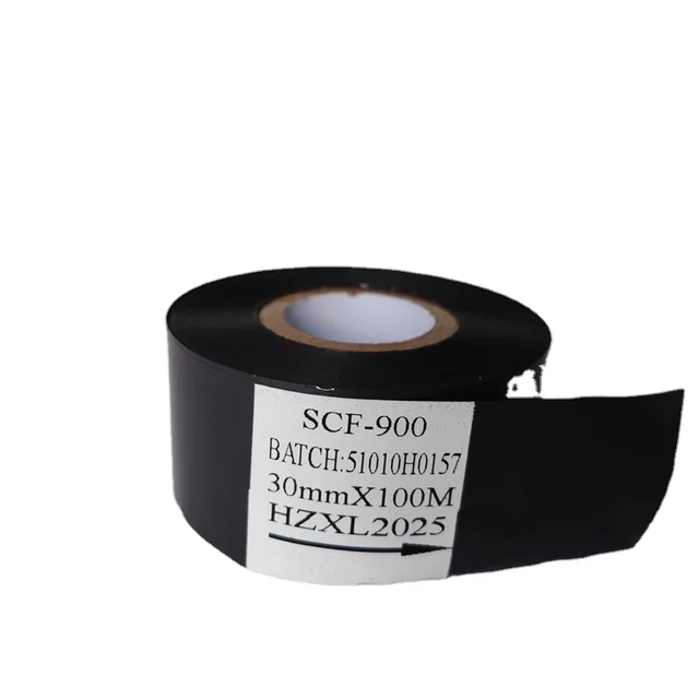 Factory Supply Hot Coding Ribbon SCF900 30mm Hot Stamping Foil Roll Waterproof for Plastic Package Date Batch Coding Machine