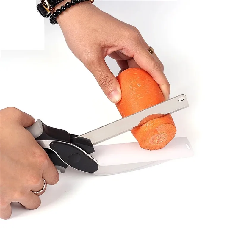 Food & Vegetable Kitchen Stainless Steel Cutting Board Scissors & Cutting  Knife 