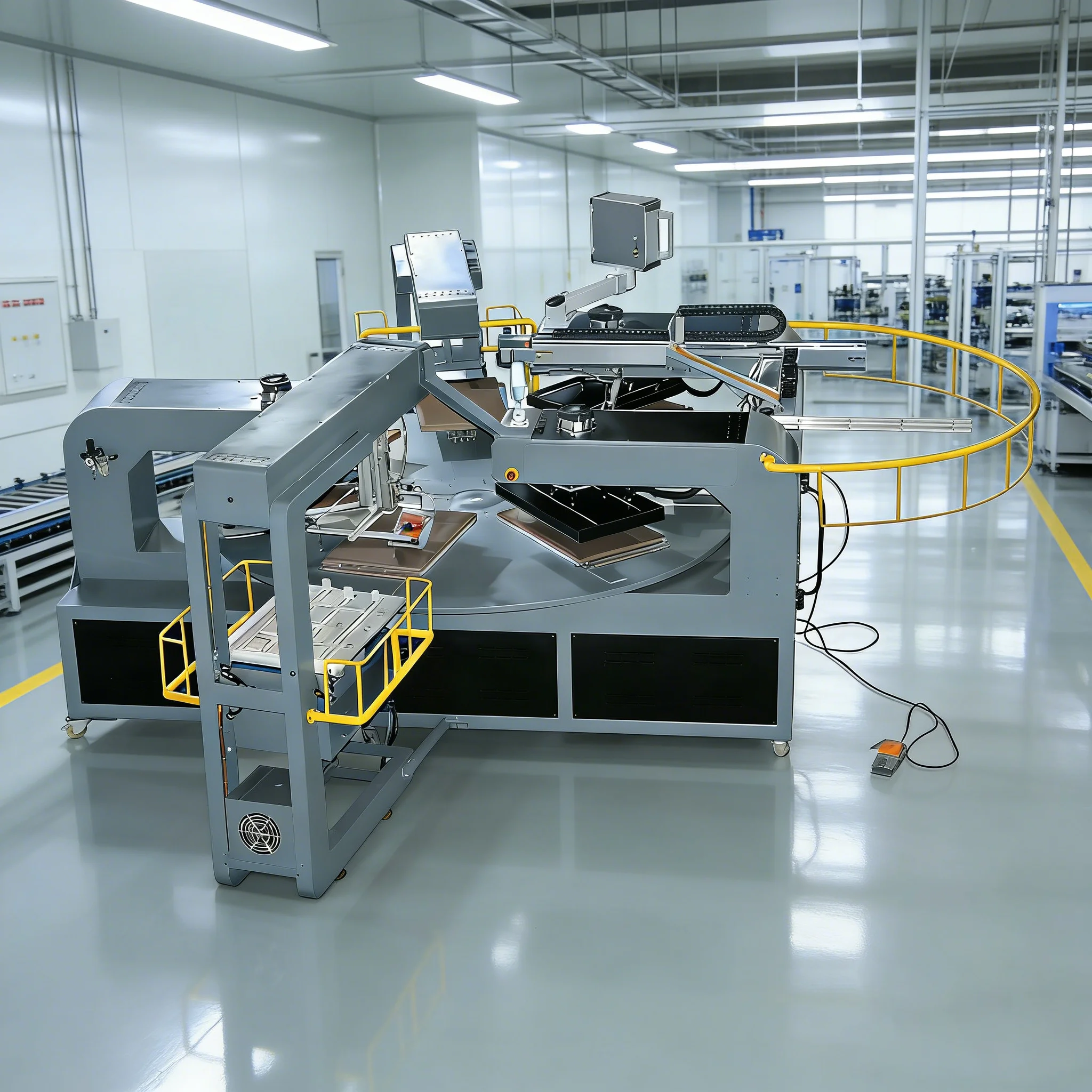 Hot Sale Automatic Pneumatic Mechanical 7-Station T-Shirt Rotary Heat Press Machine Roll Sublimation Transfer 40*60cm AC 220V