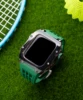 Funda negra transparente - Cinta de silicona * Verde