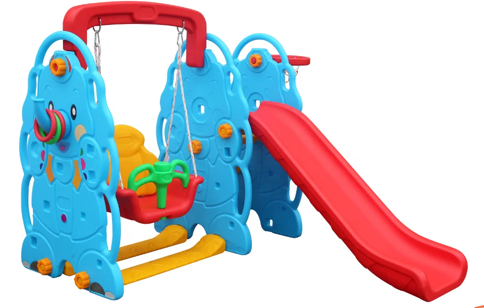 YF-05001 Пластиковые Слон горка и качели Детская горка с качели Детская горка