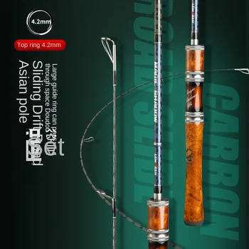 CHEERY Magic Hunter Carbon Road Fishing Rod L Action Quick Adjustment Large Guide Ring Solid Wood Straight Handle Lightweight – Rod – view 3