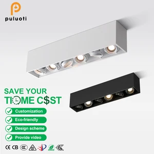 Commercial Indoor Lighting Surface Mounted 60W MR16/GU10 LED Focus Light Dimmable 2700K-5700K Aluminum Spotlight for Living Room