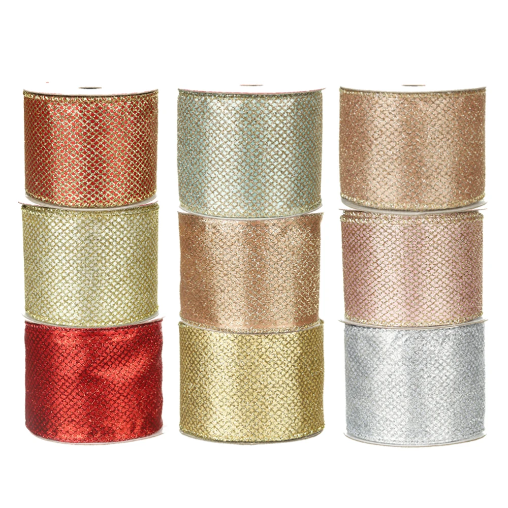 Cinta Navidad Cinta De Malla Blanca Y Dorada Para Decoración De árbol De  Navidad Lazo Grande Navidad, image size:1000x1000