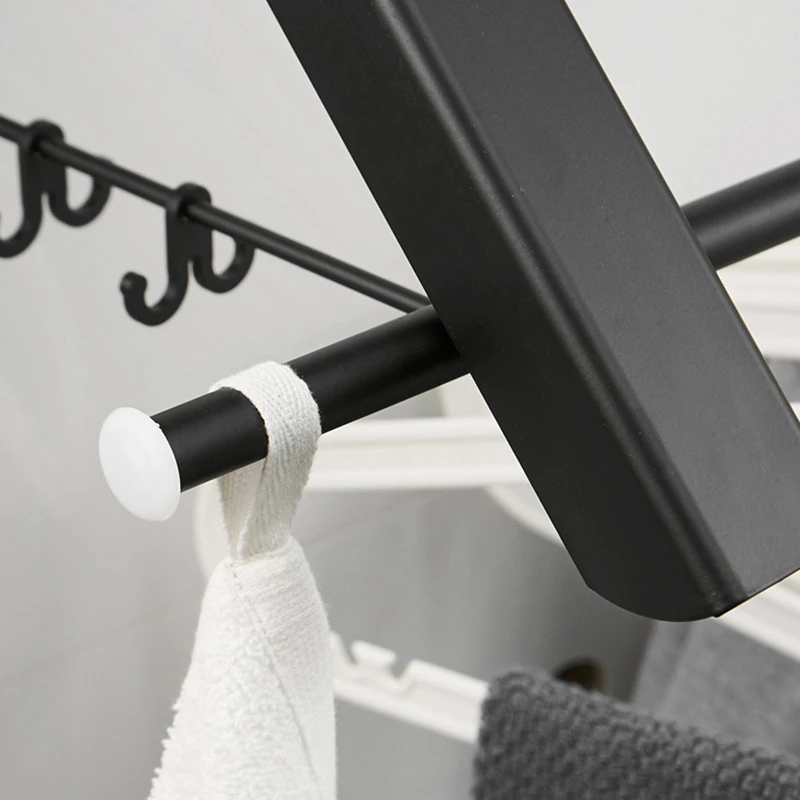 TXL617 телескопическая складная сушилка балкон вешалка для одежды Многофункциональный Non-пробивая Стержень Стеллажи полотенце для ванной комнаты