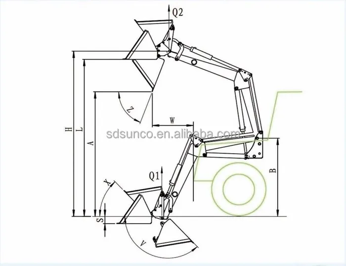 4wd 40hp Farm Tractor Front End Loader And Backhoe Buy 4wd 40hp Tractor Front End Loader And