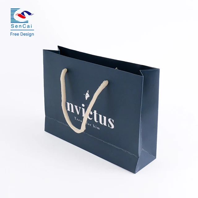 Recyclable Biodegradable Custom Paper Bags Jewelry Gift Bag with Your Own Logo Handles Luxury Art Paper Packaging Shopping bag factory