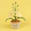 Yellow martian blue wool potted plant