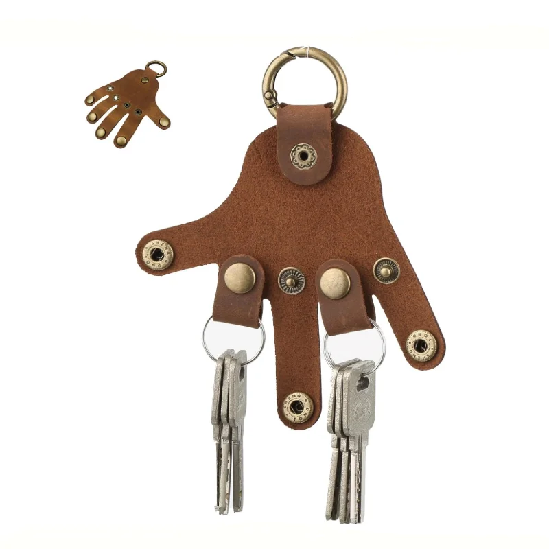 Funny Middle Finger Keychain Novelty Hand Shaped Key Ring Creative