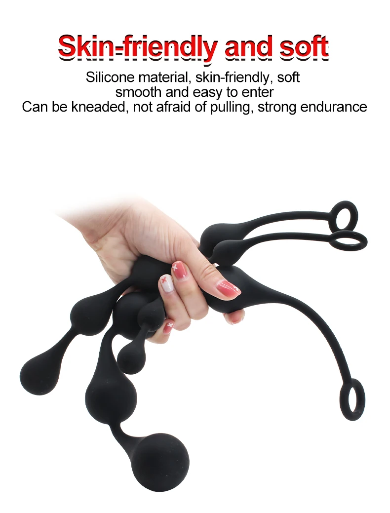 Inflatable Water Drop Silicone Anal Beads Plug Men's Masturbator Sex Toy with Vibrator Tail Anal Sex Toy