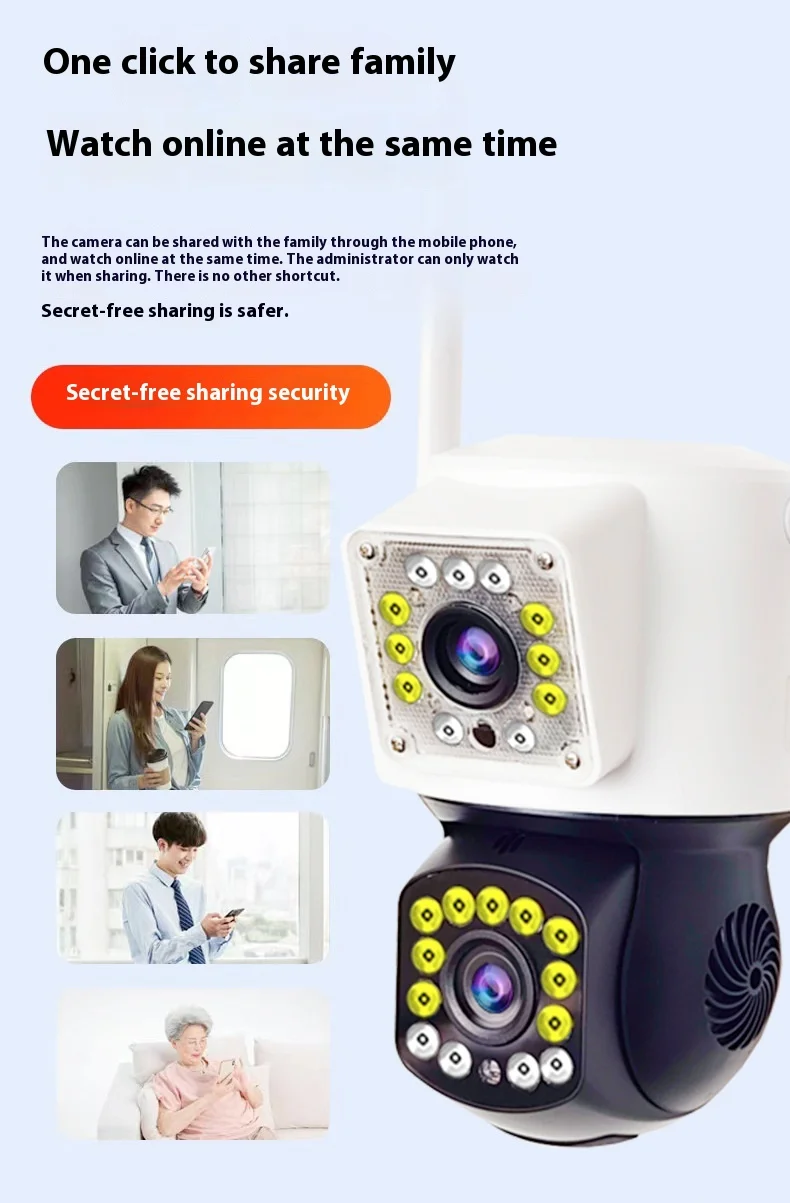 Cloudbirds V360pro Outdoor AI Humanoid Smart Track Dual Lens Screen Wireless Wifi Night Alarmed Camera Customizable Wide Angle
