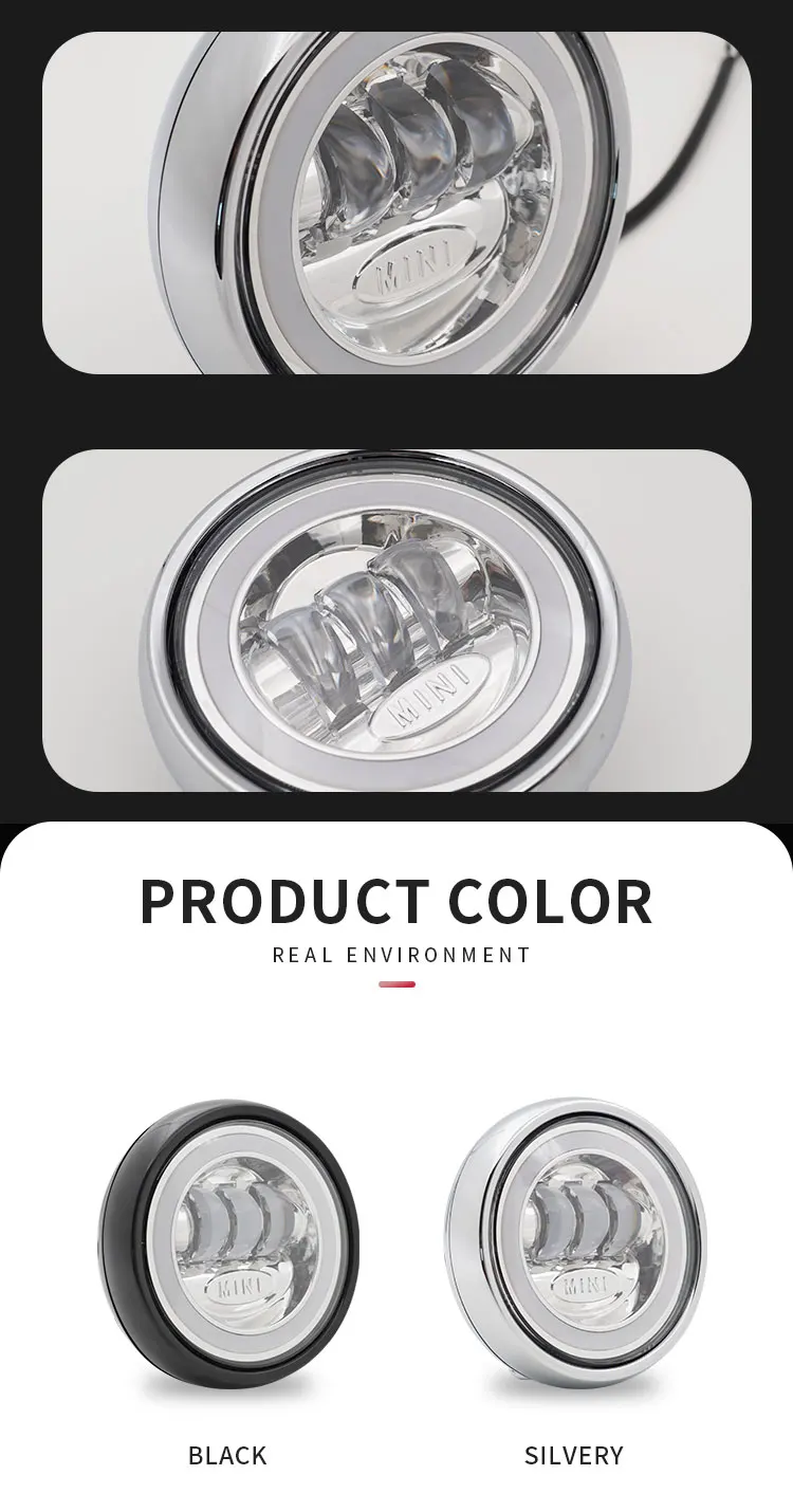 LED DRL Front Rally Fog Lamps Angel Eyes With White Aperture for BMW Mini R60/R60S/F55/F56/R55/R56 With Lamp Brackets factory