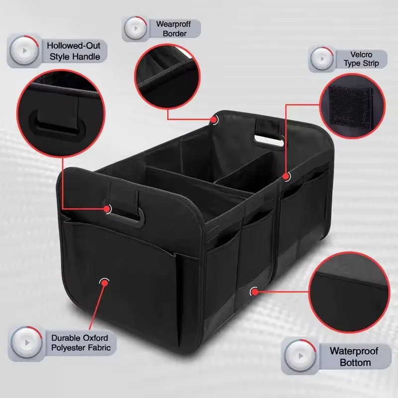 Best Performance Customized Car Trunk Organizer Washable Collapsible Car Trunk Organizer