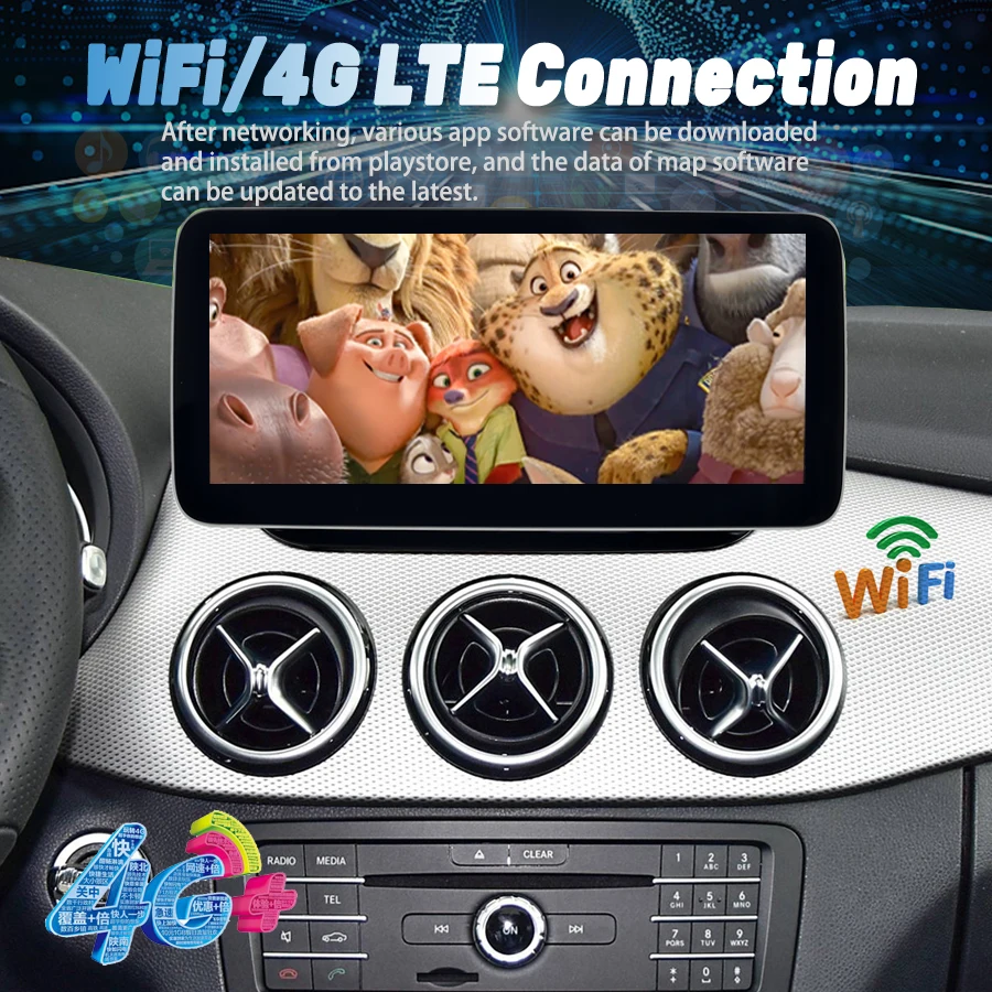 12,3" 2K Écran Snapdragon 668S 8 Core 8Go+128Go Autoradio Android 14 Pour Mercedes-Benz Classe B W246 NTG 4,5/4,7, Carplay Sans Fil, GPS WiFi DSP OEM Radio Comand Bluetooth 5.1