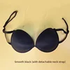 Tour de cou amovible noir lisse