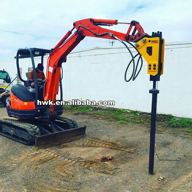 vibrating post driver for mini excavator Post driver on excavator main image 1