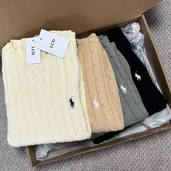 2025 New Hot Selling Men's Winter Pullover Sweater Wool Ribbed Clothing Sweater Anti Shrink Round Neck Men's Knitted Sweater