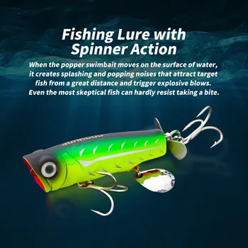 Cheery Long-Range Floating Water Wave Climbing Bait Lure 8cm/14g Two-Piece Propeller Bass Mouth-Raising ABS for Carp Seawater – Hard Lure – view 5