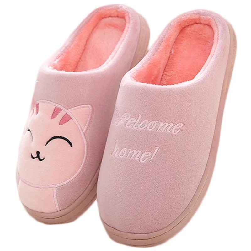 Women Ladies  Plush Slippers Winter Warmer Indoor Slip On Soft Home Shoes 