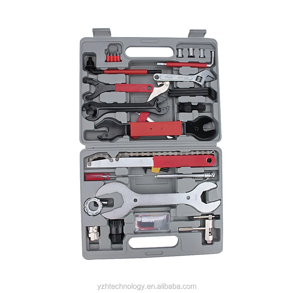 44 Parts Bicycle Repair Kit Super Complete  Repair Tool in Toolbox for Riding Equipments Universal Bicycle Tool Set