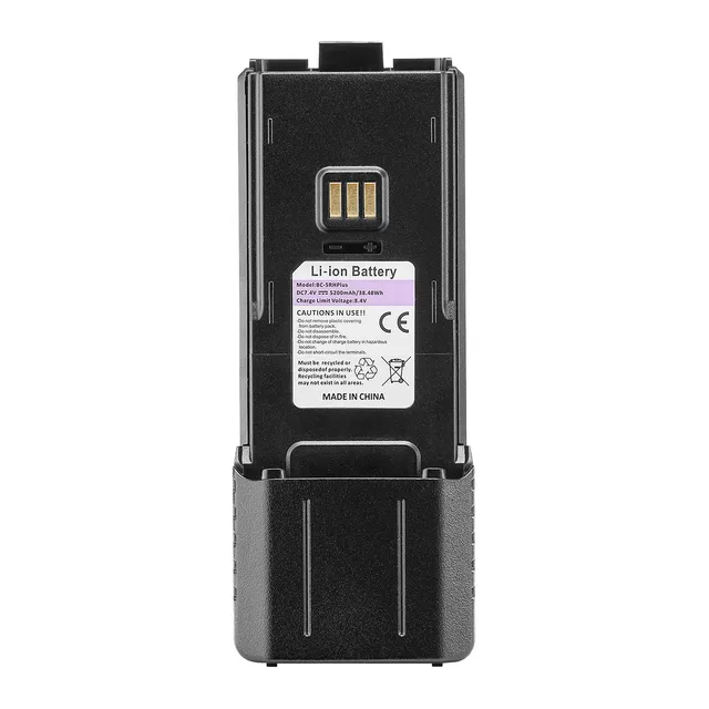 BL-5RHPlus 5200mAh 7.4V USB-C Rechargeable Li-ion Battery for Baofeng UV-5R Series Walkie Talkie